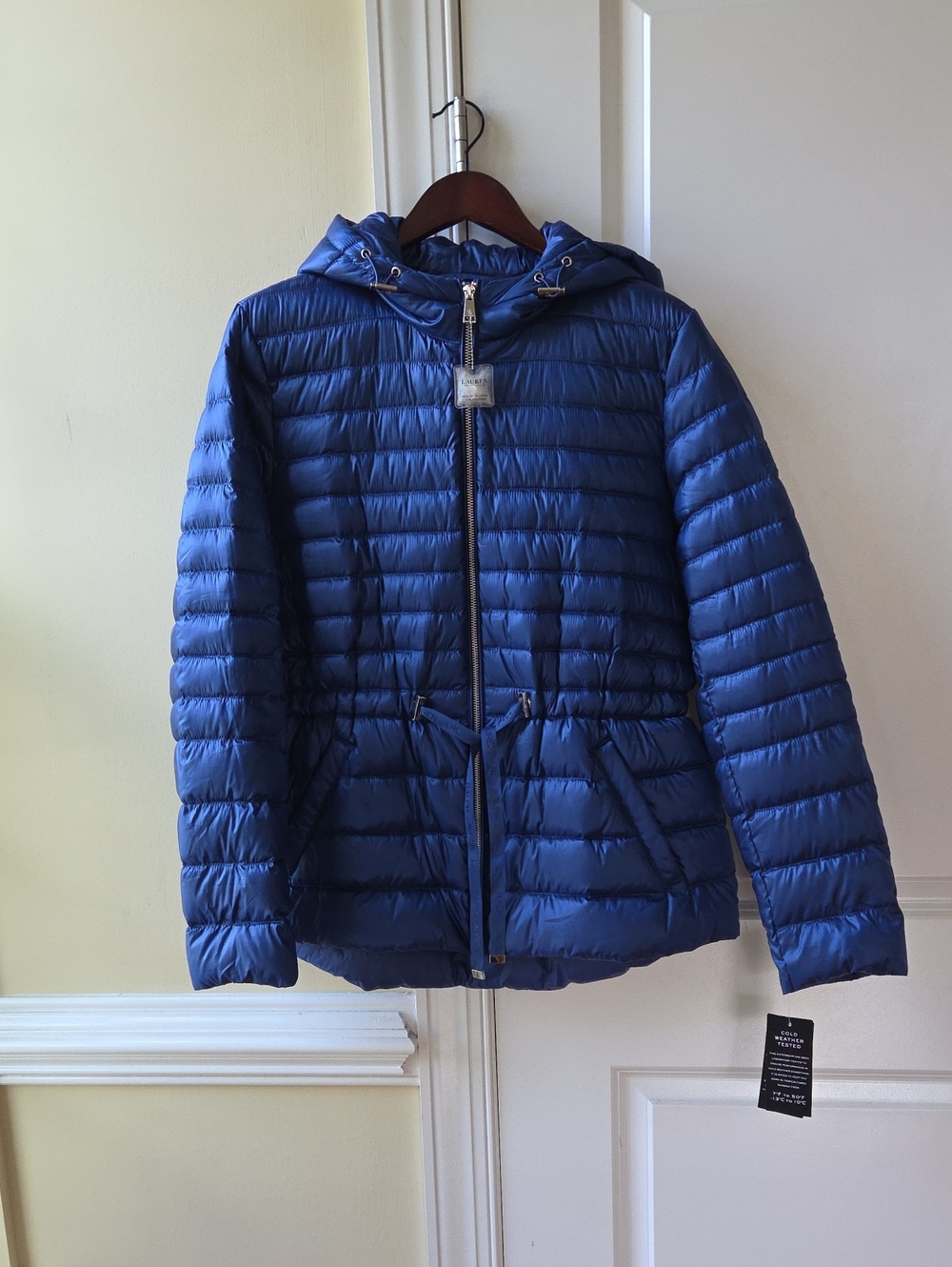 Ralph Lauren NWT black label down puffer jacket in blue size Large